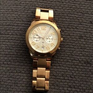 Michael Kors Gold Tone Chronograph Watch